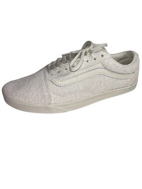 Vans Sneakers Textured Suede Low Top Limited Edition White Lace Up Women’s 8.5